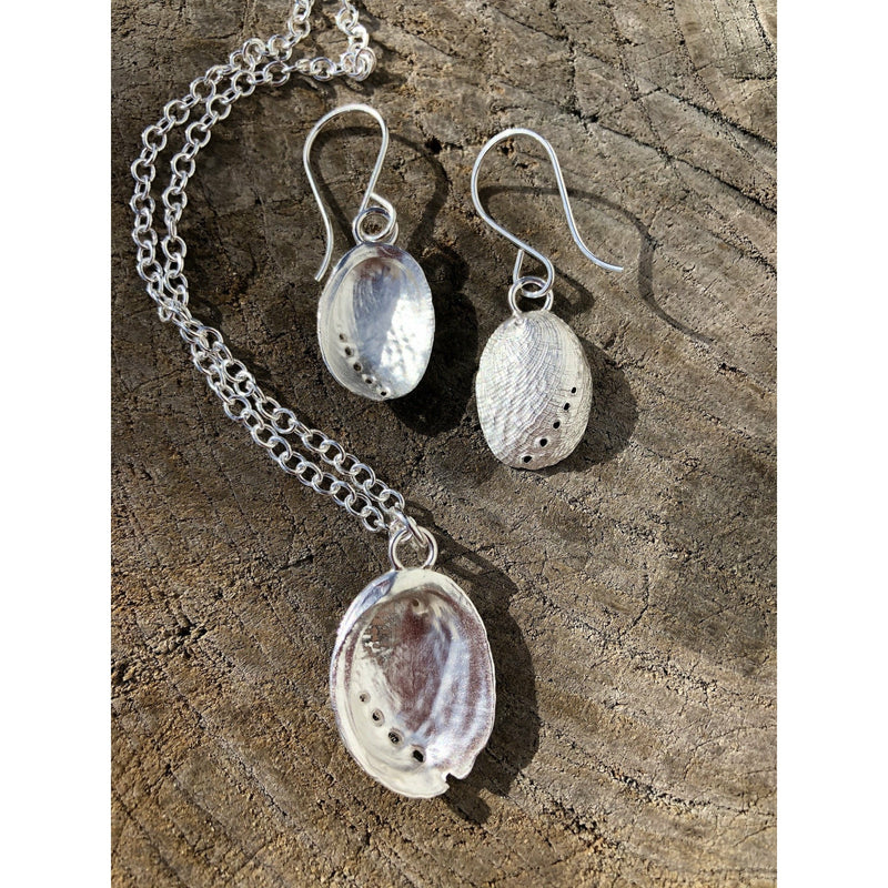 Paua Shell Earrings and Necklace
