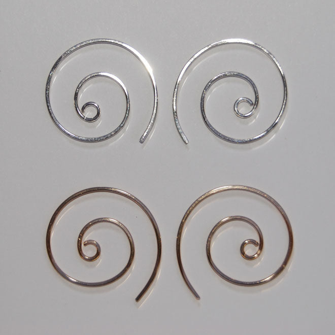 Silver Spiral Earrings