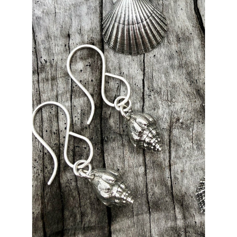 Sterling Silver Sea Snail Earrings By Silversmith Jeweller Tina de Suza