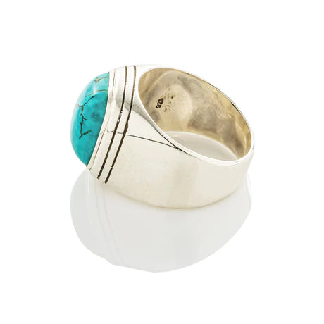 DJ Ring Blue Turquoise Silver