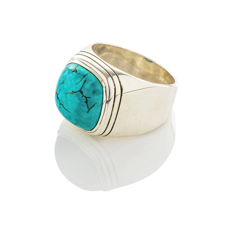 DJ Ring Blue Turquoise Silver