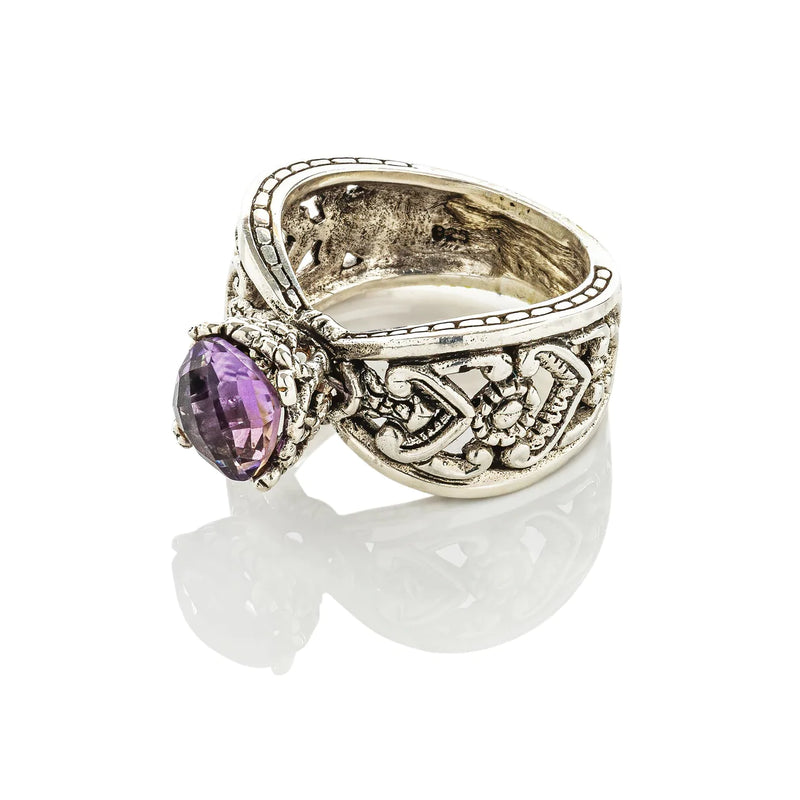 Beulah Gemstone Ring Purple Amethyst