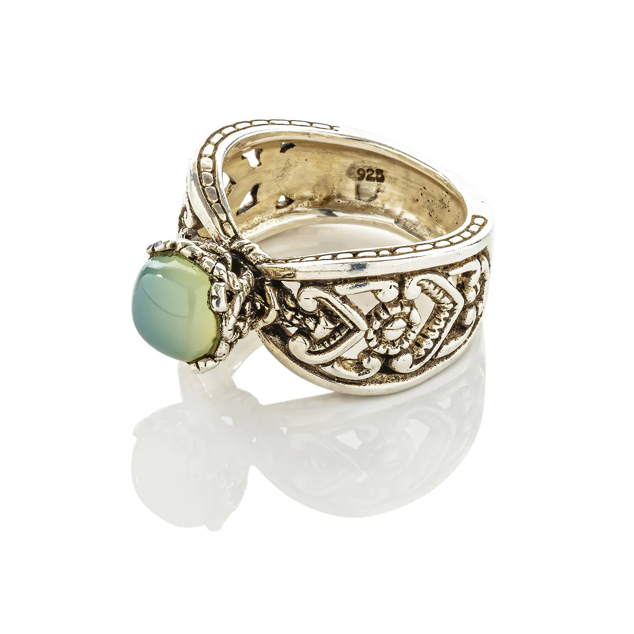 Beulah Gemstone Ring Blue Chalcedony