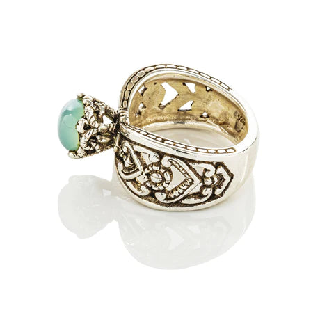 Beulah Gemstone Ring Blue Chalcedony