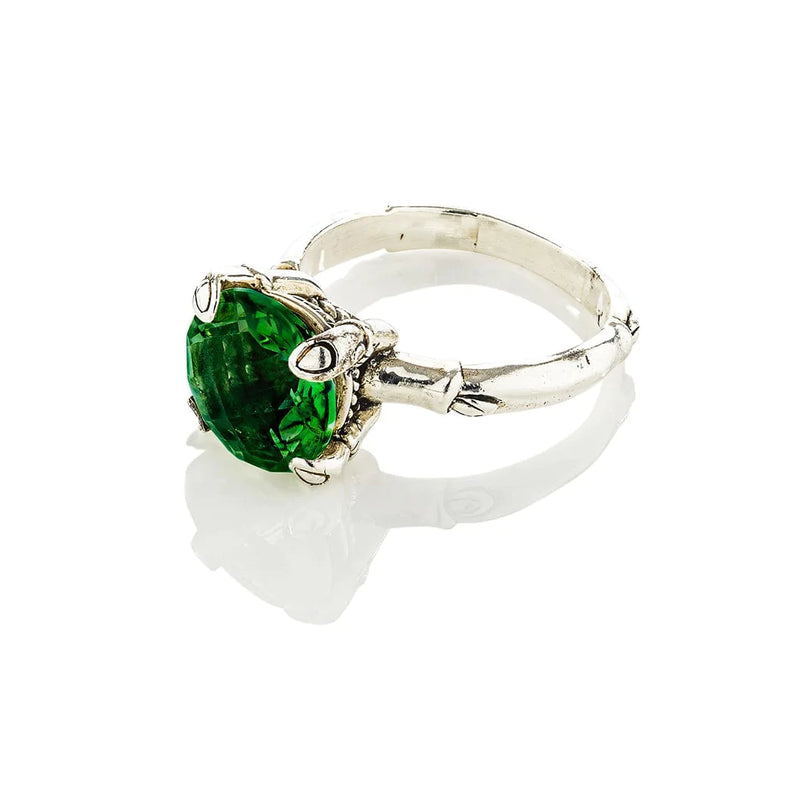 Candy Gemstone Ring Bright Green Quartz