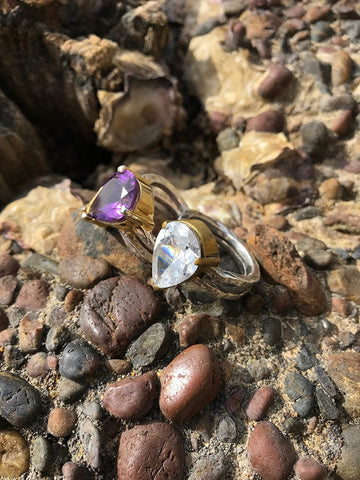 Venus Ring Purple Amethyst Silver