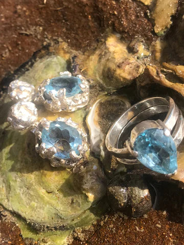 Venus Ring Blue Topaz Silver