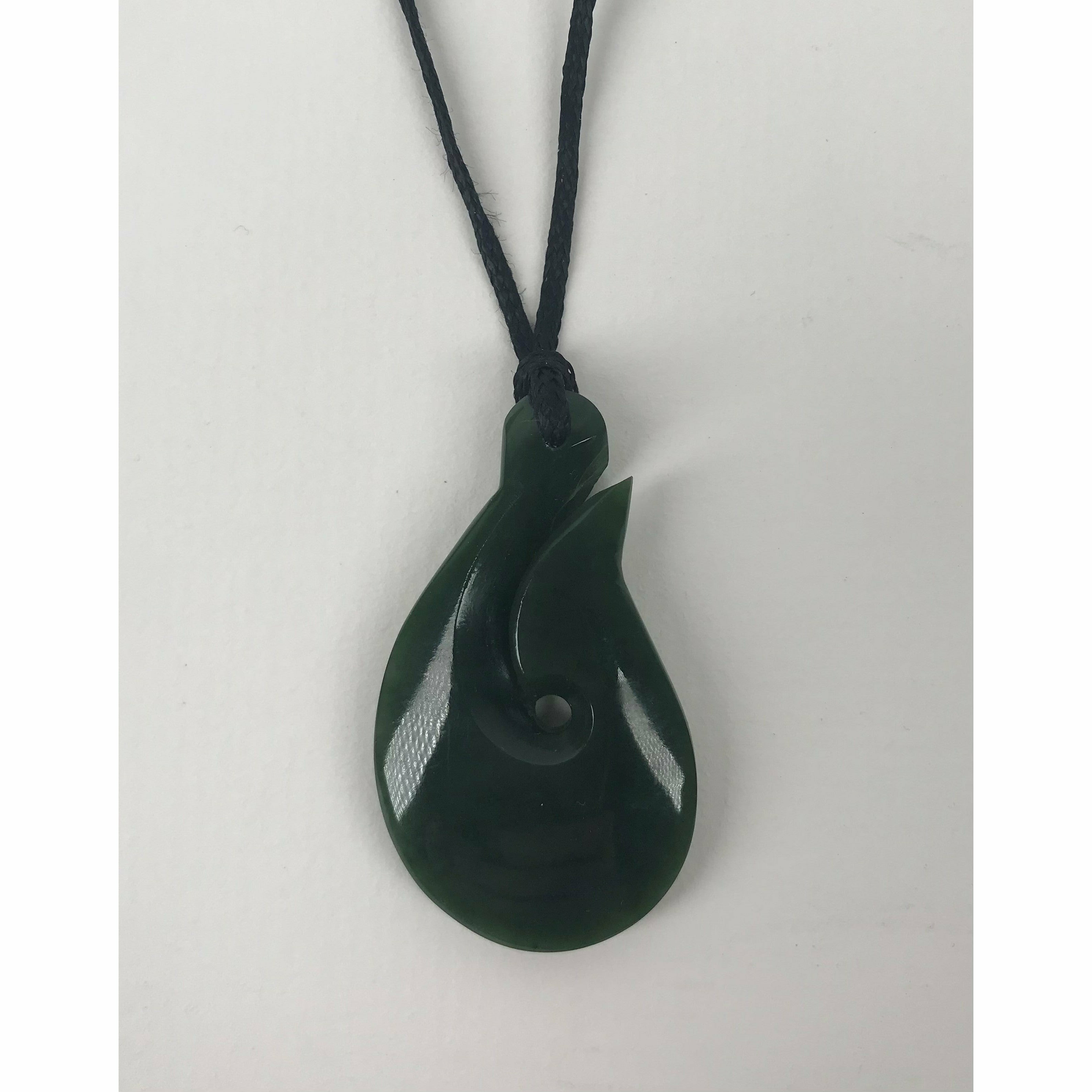 Pounamu Carved Hook Pendant