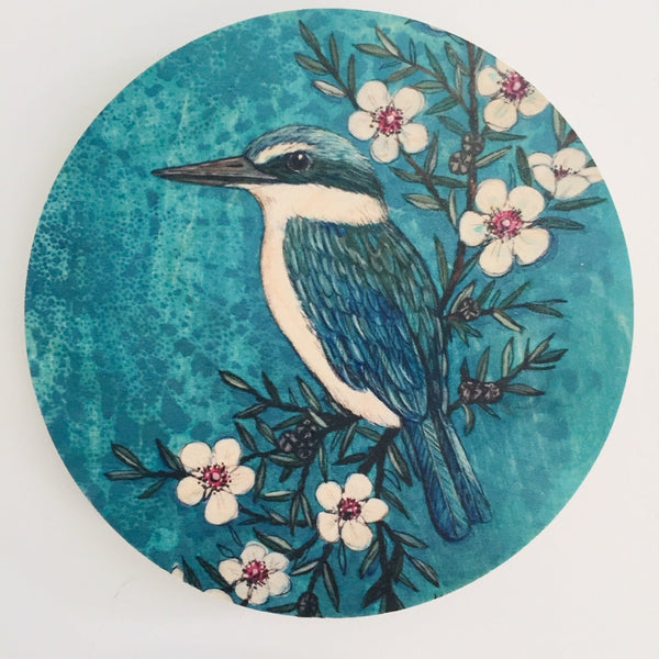 Turquoise Native Bird Wall Discs