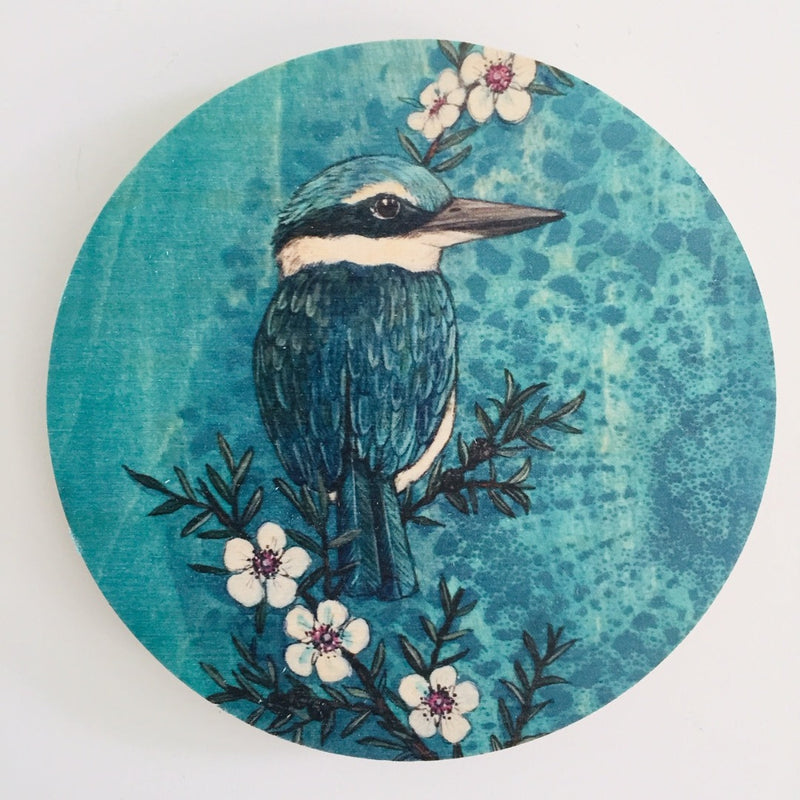 Turquoise Native Bird Wall Discs