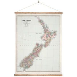 Map Of New Zealand Wall Chart