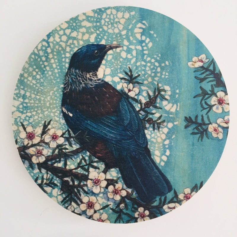Turquoise Native Bird Wall Discs